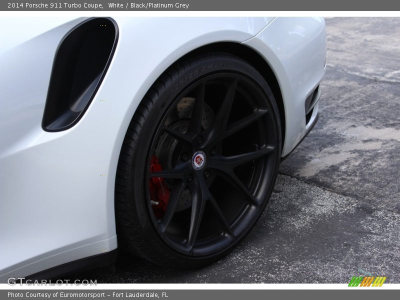 White / Black/Platinum Grey 2014 Porsche 911 Turbo Coupe