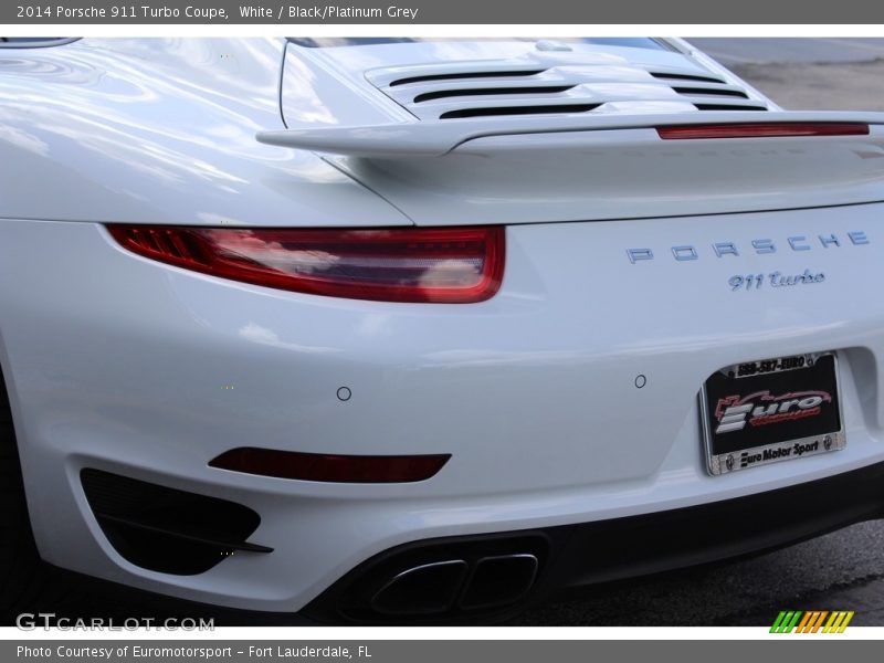White / Black/Platinum Grey 2014 Porsche 911 Turbo Coupe