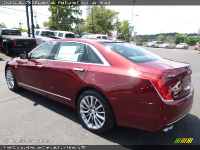 Red Passion Tintcoat / Light Neutral 2016 Cadillac CT6 3.6 Luxury AWD