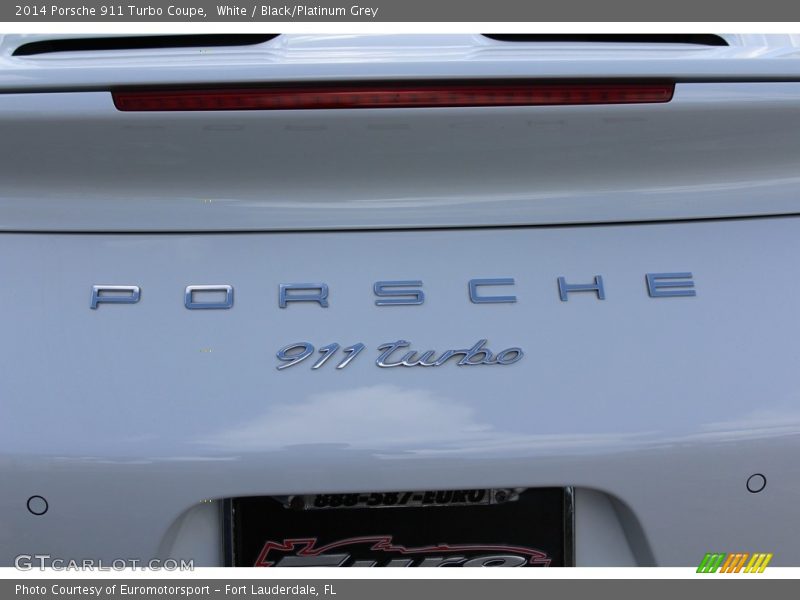 White / Black/Platinum Grey 2014 Porsche 911 Turbo Coupe