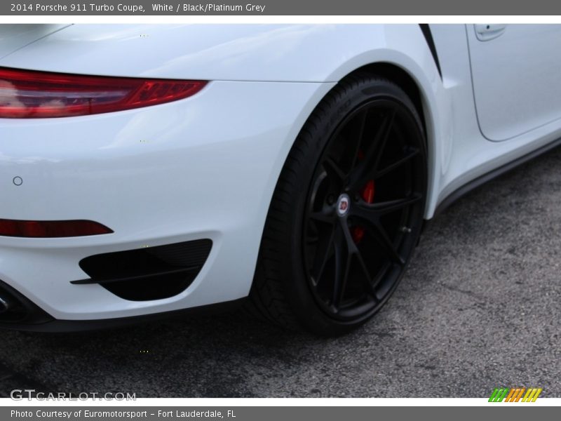 White / Black/Platinum Grey 2014 Porsche 911 Turbo Coupe
