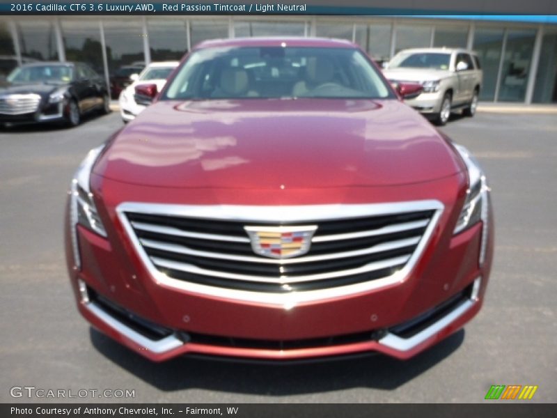 Red Passion Tintcoat / Light Neutral 2016 Cadillac CT6 3.6 Luxury AWD