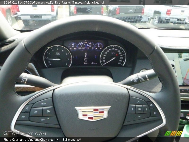 Red Passion Tintcoat / Light Neutral 2016 Cadillac CT6 3.6 Luxury AWD