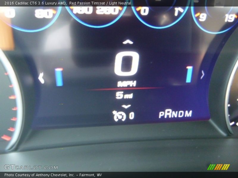 Red Passion Tintcoat / Light Neutral 2016 Cadillac CT6 3.6 Luxury AWD