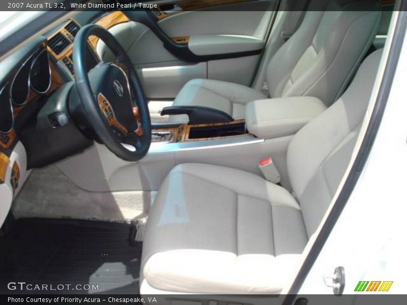 White Diamond Pearl / Taupe 2007 Acura TL 3.2