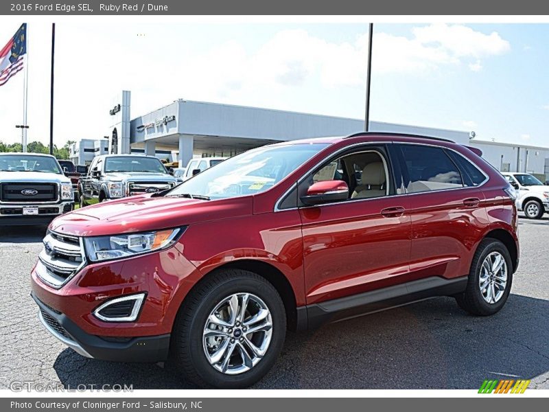 Ruby Red / Dune 2016 Ford Edge SEL