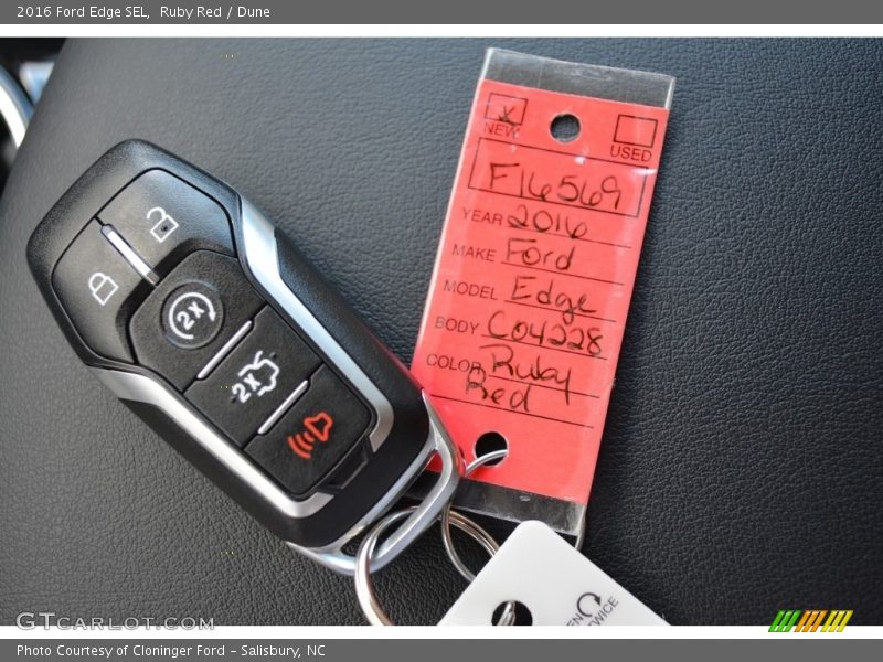 Ruby Red / Dune 2016 Ford Edge SEL