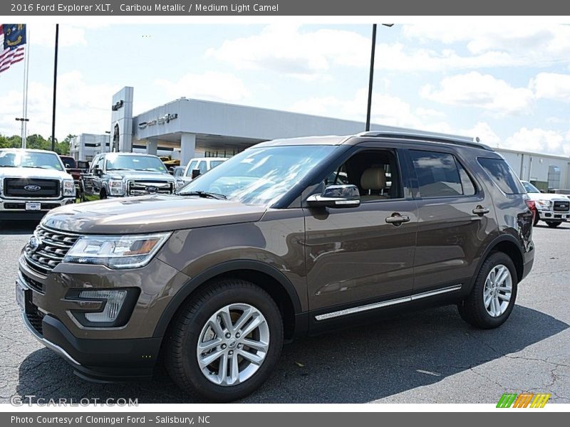 Caribou Metallic / Medium Light Camel 2016 Ford Explorer XLT