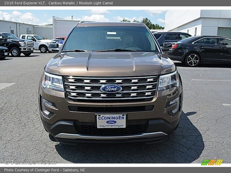 Caribou Metallic / Medium Light Camel 2016 Ford Explorer XLT