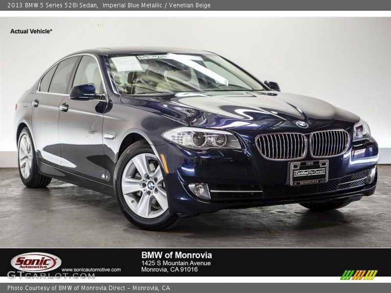 Imperial Blue Metallic / Venetian Beige 2013 BMW 5 Series 528i Sedan