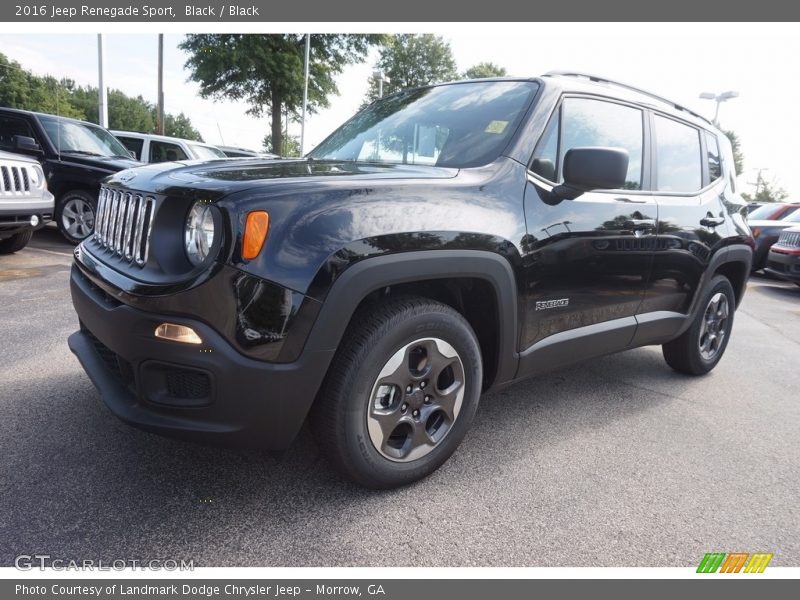Black / Black 2016 Jeep Renegade Sport