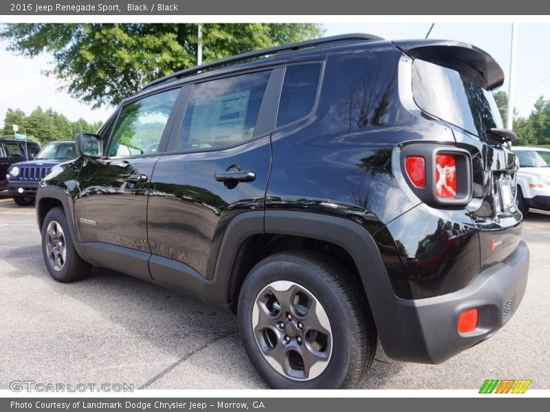 Black / Black 2016 Jeep Renegade Sport