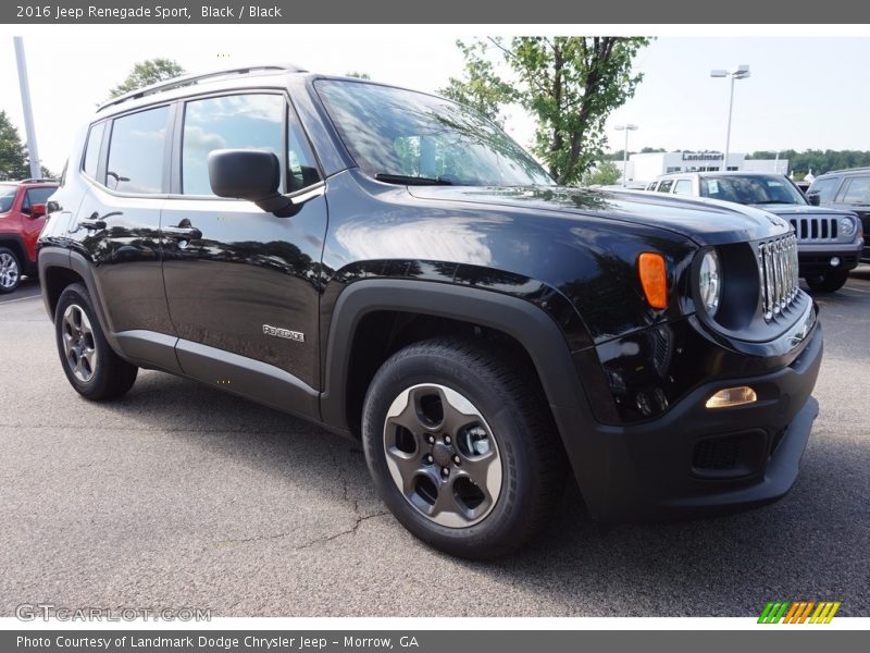 Black / Black 2016 Jeep Renegade Sport