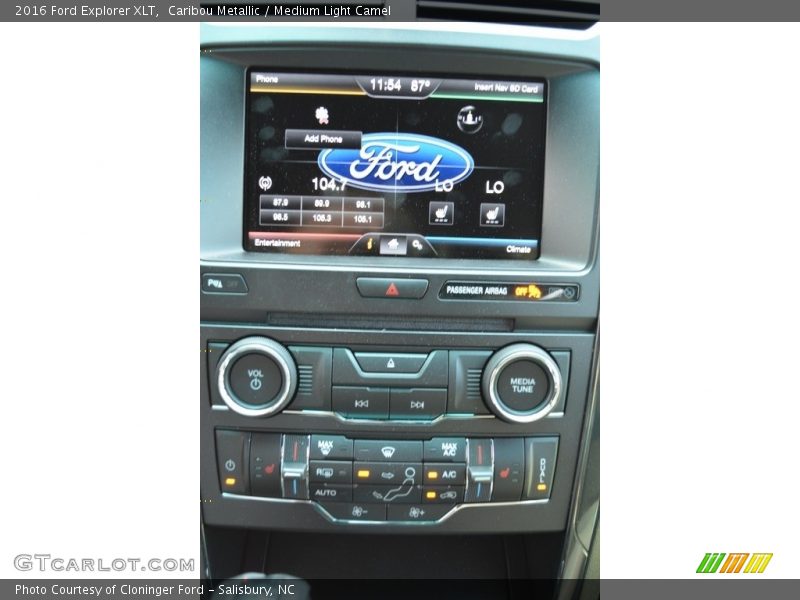 Caribou Metallic / Medium Light Camel 2016 Ford Explorer XLT