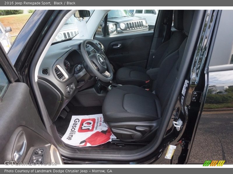 Black / Black 2016 Jeep Renegade Sport