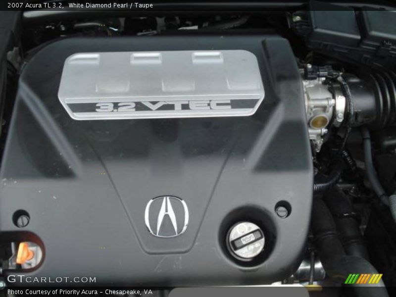 White Diamond Pearl / Taupe 2007 Acura TL 3.2