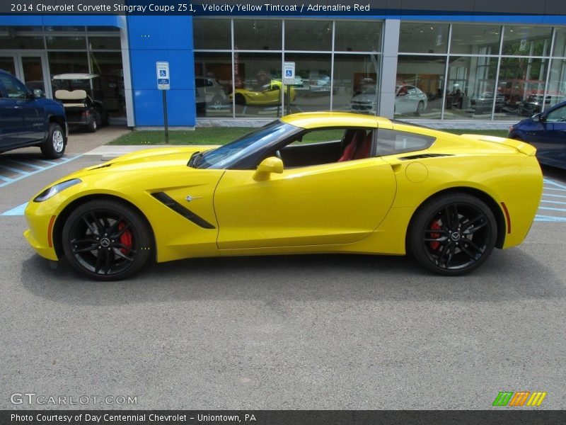  2014 Corvette Stingray Coupe Z51 Velocity Yellow Tintcoat