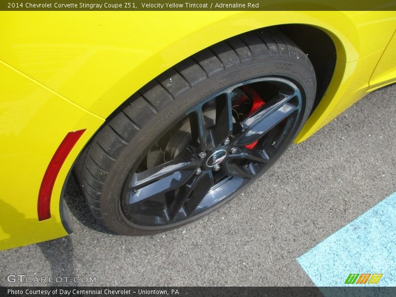 Velocity Yellow Tintcoat / Adrenaline Red 2014 Chevrolet Corvette Stingray Coupe Z51