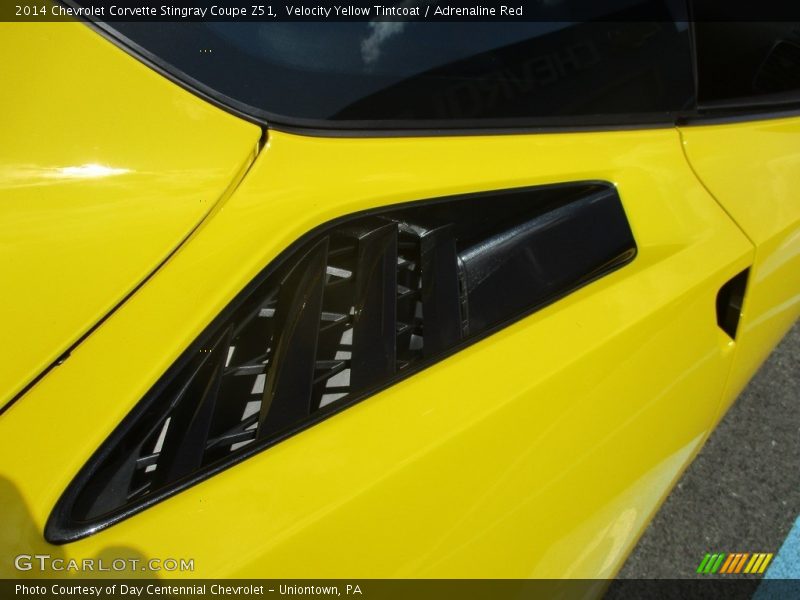 Velocity Yellow Tintcoat / Adrenaline Red 2014 Chevrolet Corvette Stingray Coupe Z51
