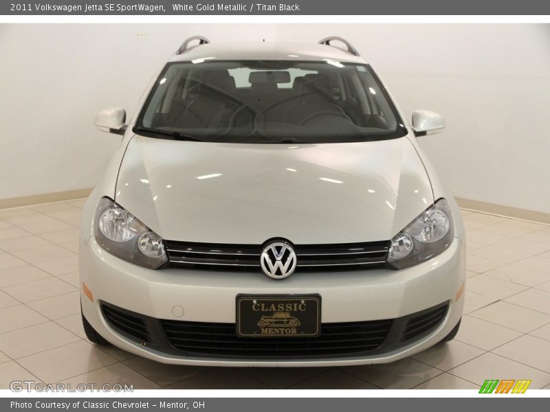 White Gold Metallic / Titan Black 2011 Volkswagen Jetta SE SportWagen