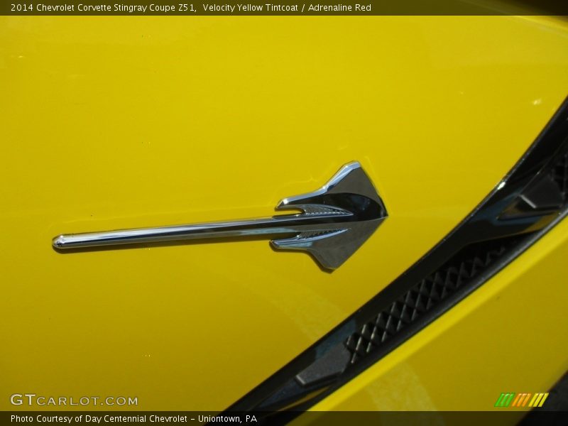 Velocity Yellow Tintcoat / Adrenaline Red 2014 Chevrolet Corvette Stingray Coupe Z51