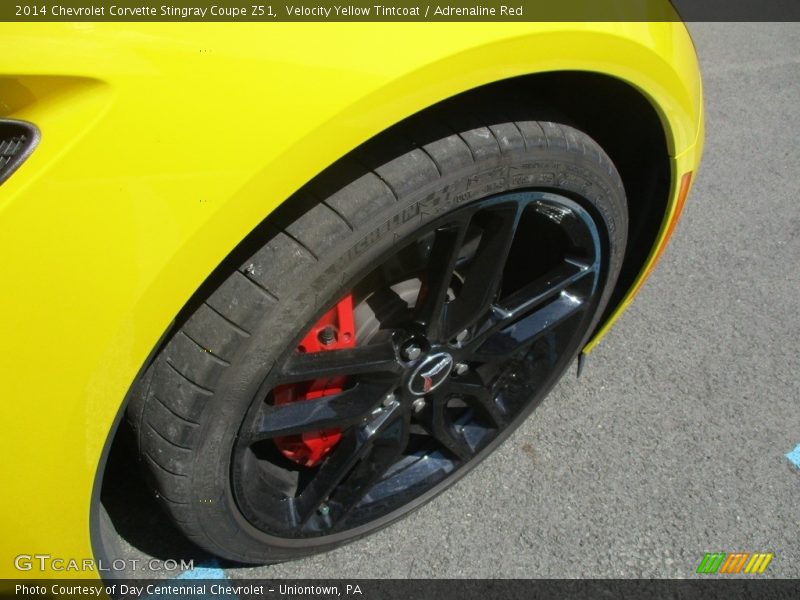 Velocity Yellow Tintcoat / Adrenaline Red 2014 Chevrolet Corvette Stingray Coupe Z51