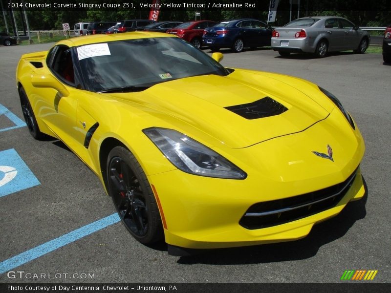 Front 3/4 View of 2014 Corvette Stingray Coupe Z51