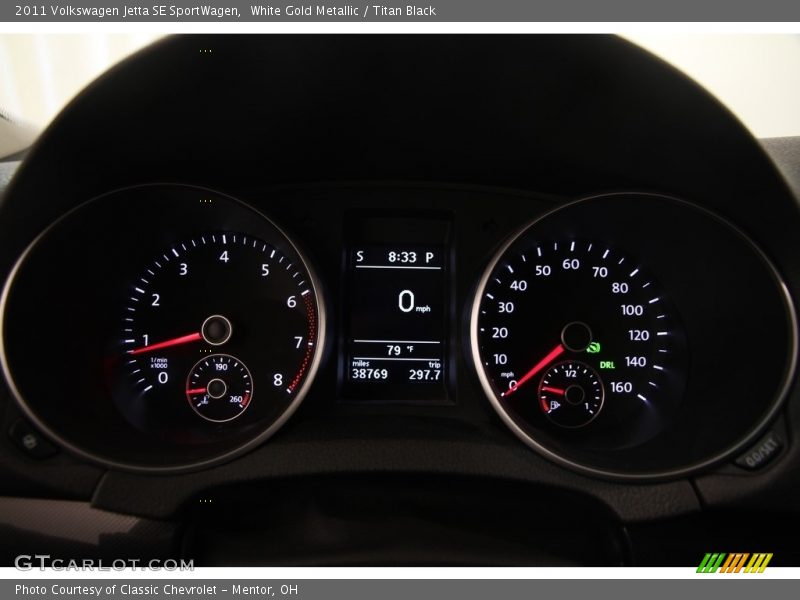 White Gold Metallic / Titan Black 2011 Volkswagen Jetta SE SportWagen