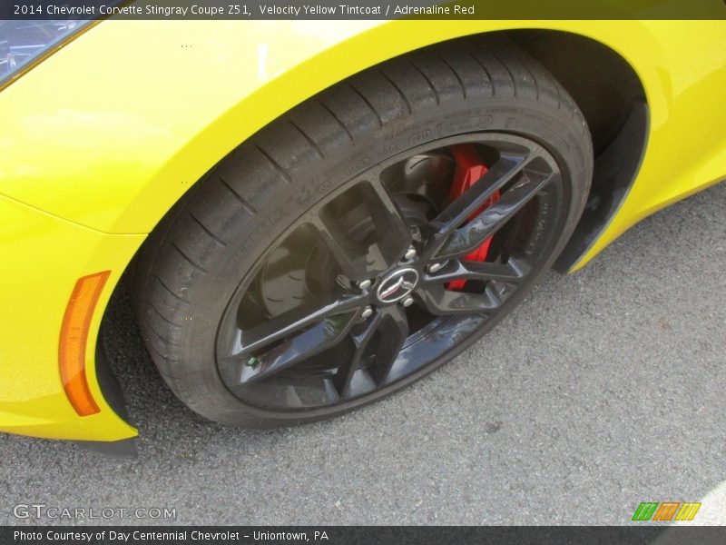 Velocity Yellow Tintcoat / Adrenaline Red 2014 Chevrolet Corvette Stingray Coupe Z51