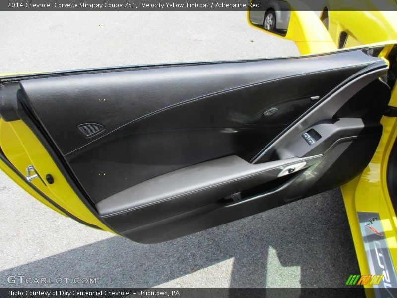 Velocity Yellow Tintcoat / Adrenaline Red 2014 Chevrolet Corvette Stingray Coupe Z51