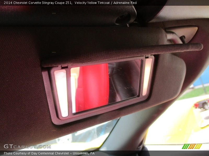 Velocity Yellow Tintcoat / Adrenaline Red 2014 Chevrolet Corvette Stingray Coupe Z51