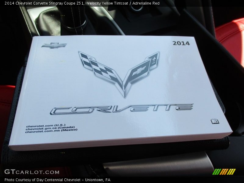 Velocity Yellow Tintcoat / Adrenaline Red 2014 Chevrolet Corvette Stingray Coupe Z51