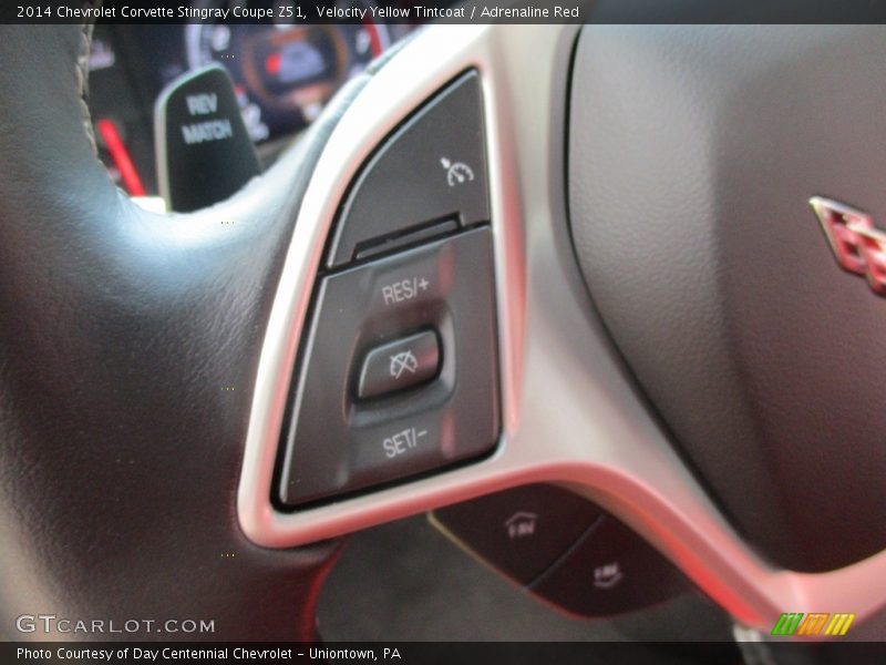 Velocity Yellow Tintcoat / Adrenaline Red 2014 Chevrolet Corvette Stingray Coupe Z51