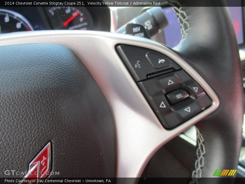 Velocity Yellow Tintcoat / Adrenaline Red 2014 Chevrolet Corvette Stingray Coupe Z51
