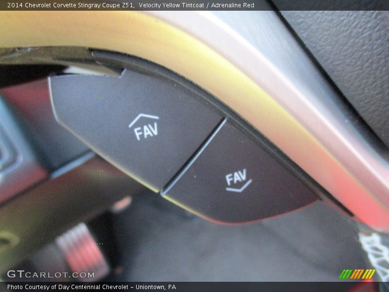 Velocity Yellow Tintcoat / Adrenaline Red 2014 Chevrolet Corvette Stingray Coupe Z51