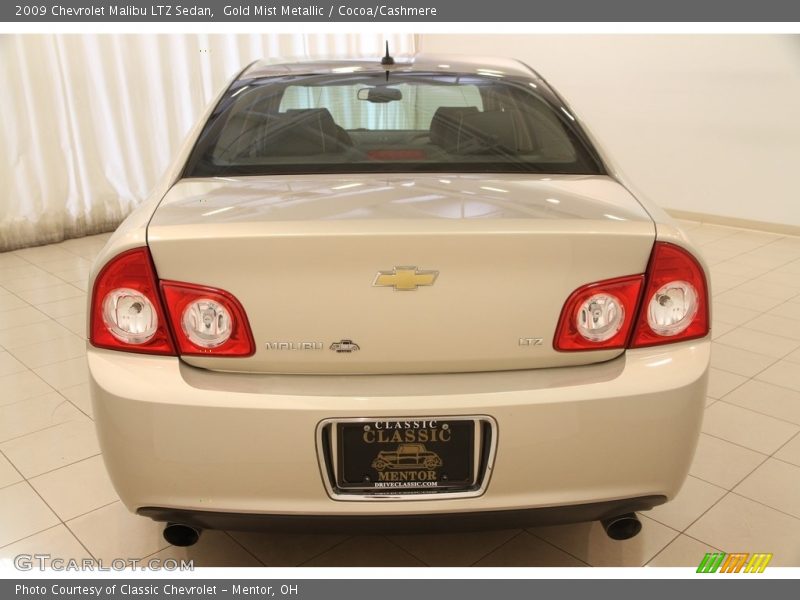 Gold Mist Metallic / Cocoa/Cashmere 2009 Chevrolet Malibu LTZ Sedan