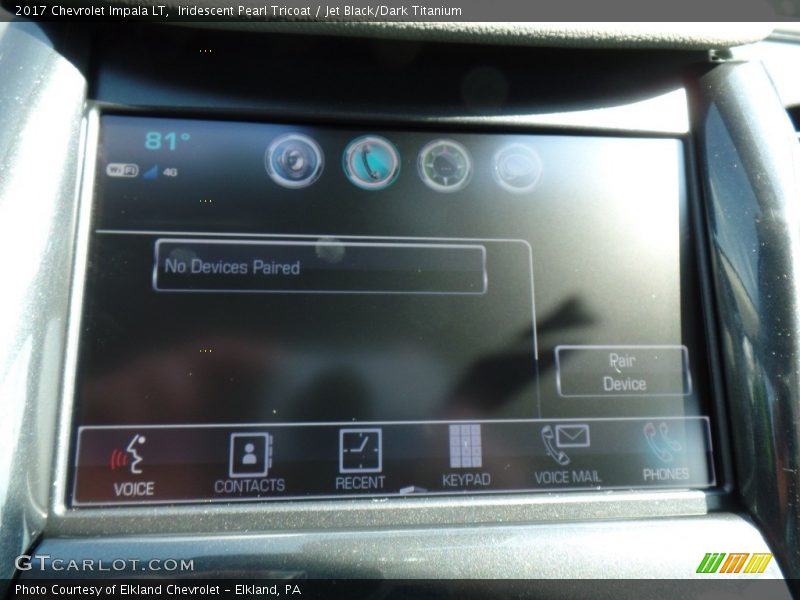 Iridescent Pearl Tricoat / Jet Black/Dark Titanium 2017 Chevrolet Impala LT