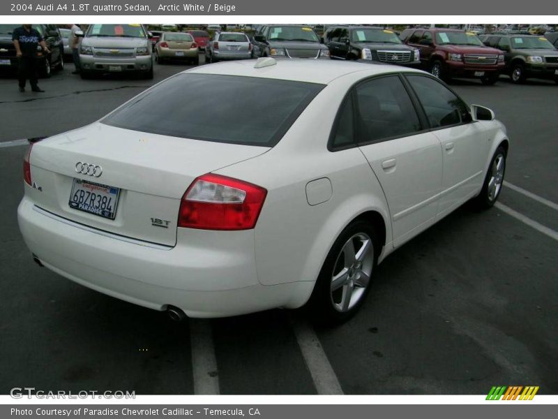 Arctic White / Beige 2004 Audi A4 1.8T quattro Sedan