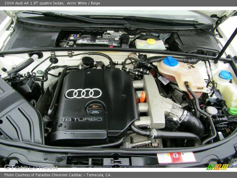 Arctic White / Beige 2004 Audi A4 1.8T quattro Sedan