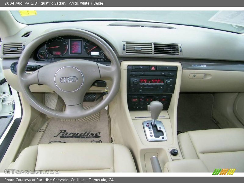 Arctic White / Beige 2004 Audi A4 1.8T quattro Sedan