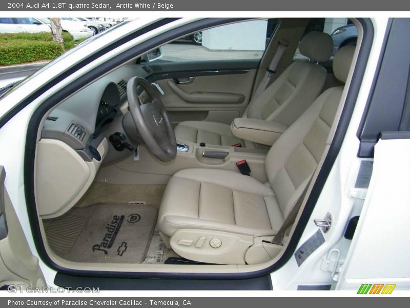Arctic White / Beige 2004 Audi A4 1.8T quattro Sedan
