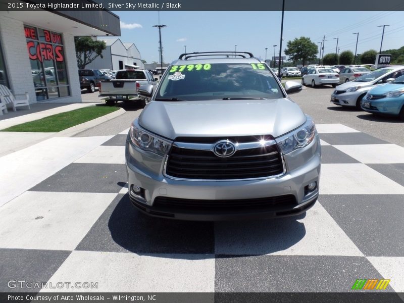 Silver Sky Metallic / Black 2015 Toyota Highlander Limited