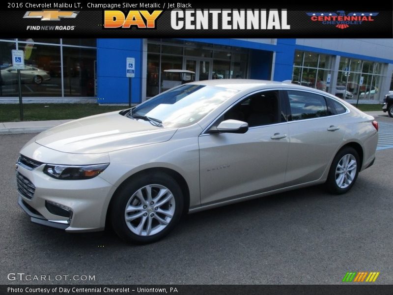 Champagne Silver Metallic / Jet Black 2016 Chevrolet Malibu LT