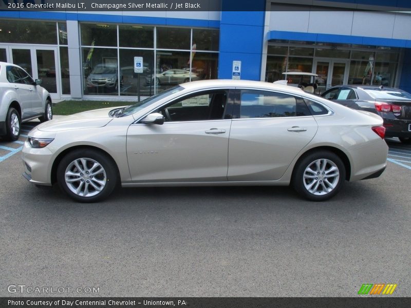 Champagne Silver Metallic / Jet Black 2016 Chevrolet Malibu LT