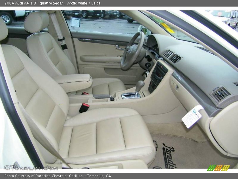 Arctic White / Beige 2004 Audi A4 1.8T quattro Sedan