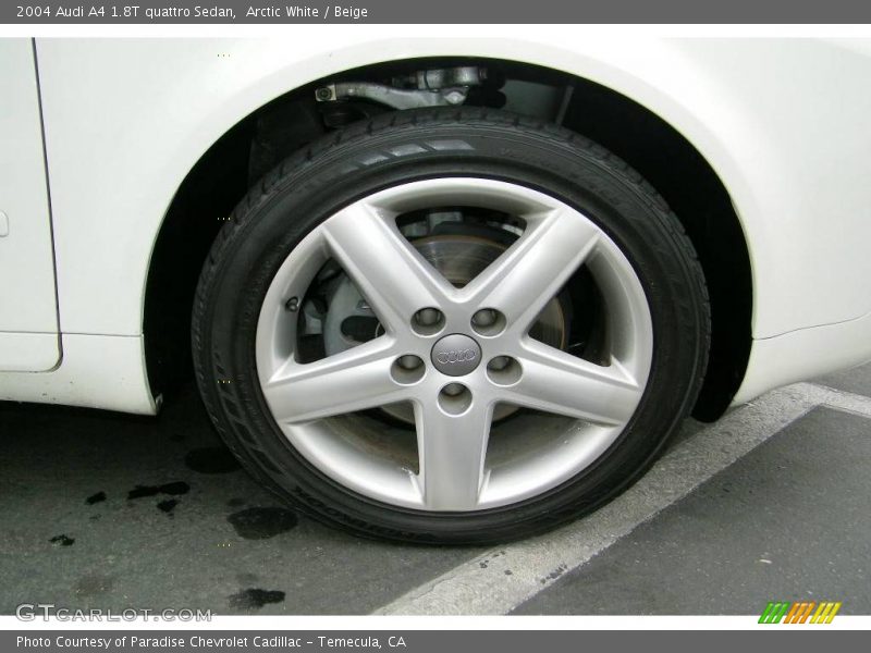 Arctic White / Beige 2004 Audi A4 1.8T quattro Sedan