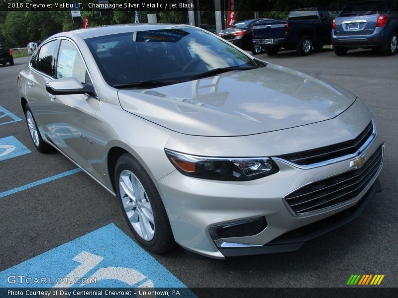 Champagne Silver Metallic / Jet Black 2016 Chevrolet Malibu LT