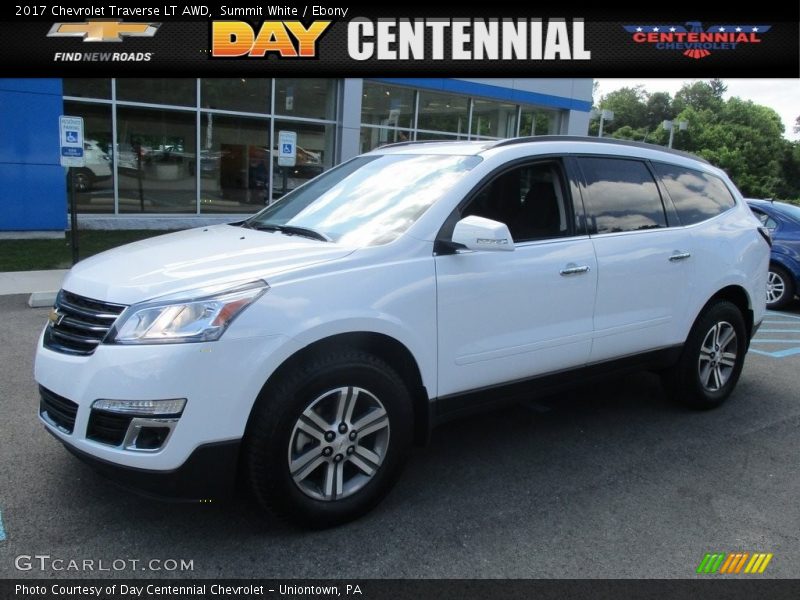 Summit White / Ebony 2017 Chevrolet Traverse LT AWD
