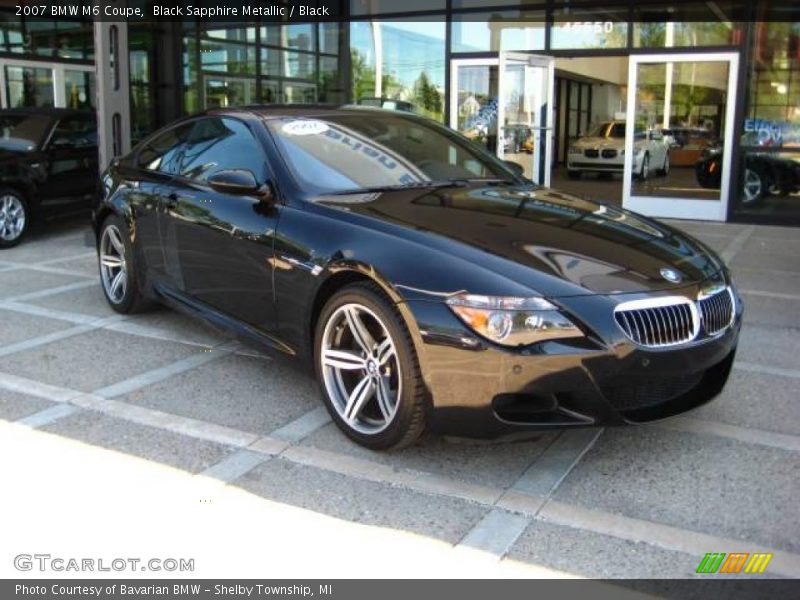 Black Sapphire Metallic / Black 2007 BMW M6 Coupe