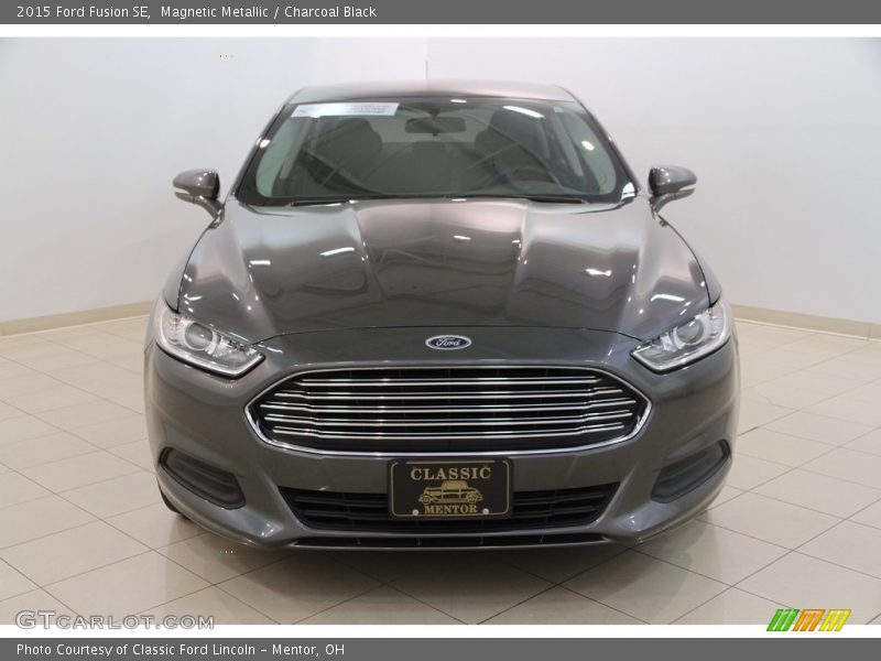 Magnetic Metallic / Charcoal Black 2015 Ford Fusion SE
